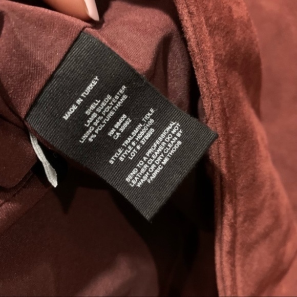 Theory Tralsmin Tidle Maroon Suede Biker Moto Jacket Size Small - Picture 8 of 8